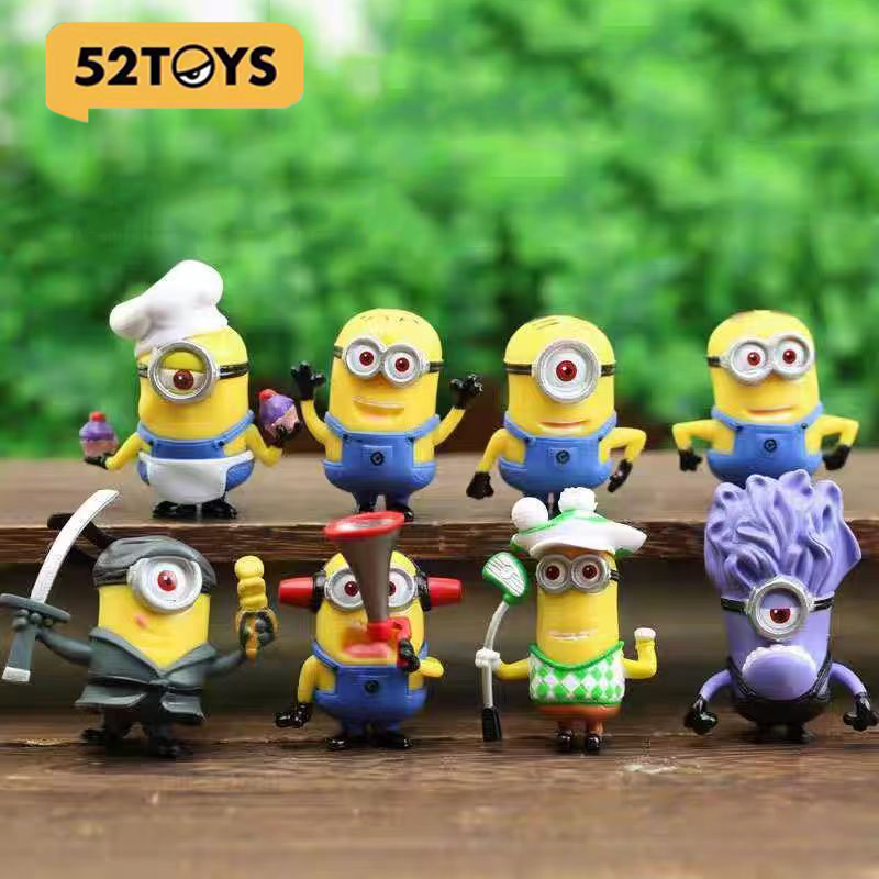Car Accessories Walmart - 8 szt./1 zestaw 52TOYS Minionki Figurki