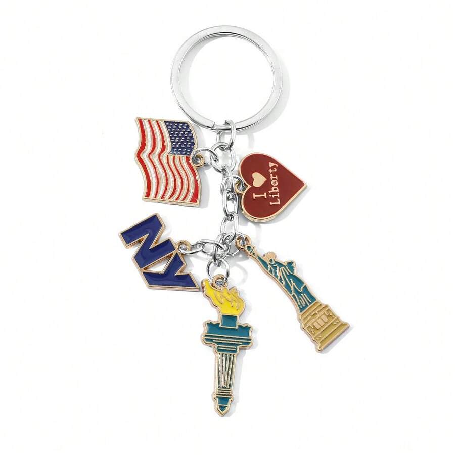 Car Accessories York - 1 szt. Modny brelok z flagą