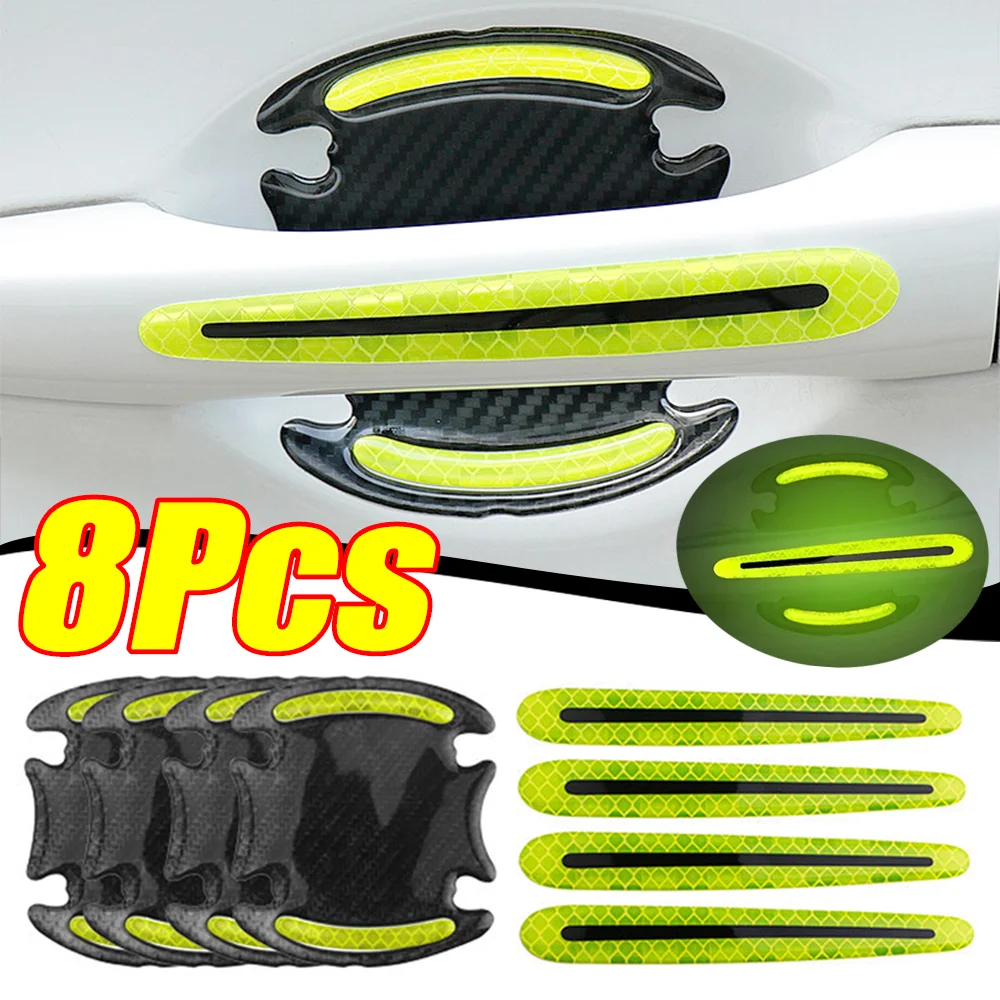 Car Door Handle Protector - 4/8 szt. Odblaskowe naklejki na drzwi