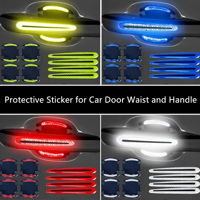 4/8 szt. Odblaskowe naklejki n – Car Door Handle Protector recenzja i cena